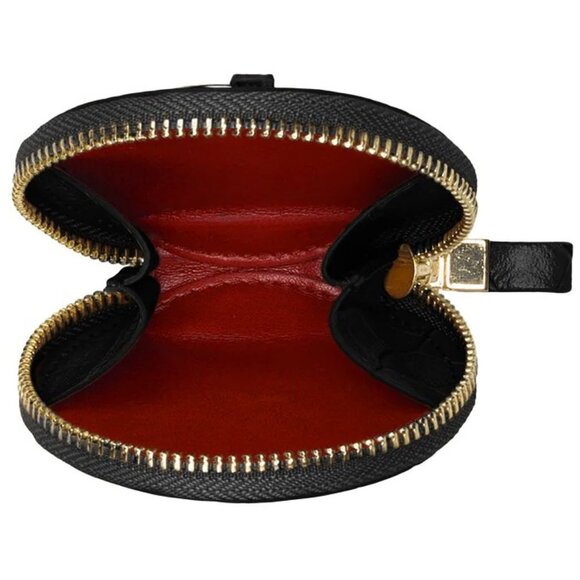 Teddy Blake Black Croco Embossed Leather Coin Case w/Red Interior - Picture 10 of 10